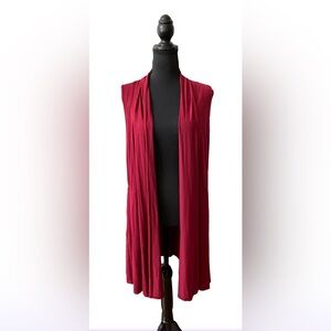 Coldwater Creek: Maroon Crimson Red Vest